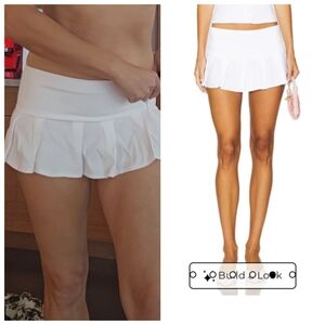 Nwot Bella Venice The Grace Pleated Airy White Mini Skirt Xa
